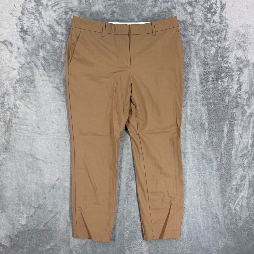Theory Tan Trousers - Women's Straight-Leg Work Pants